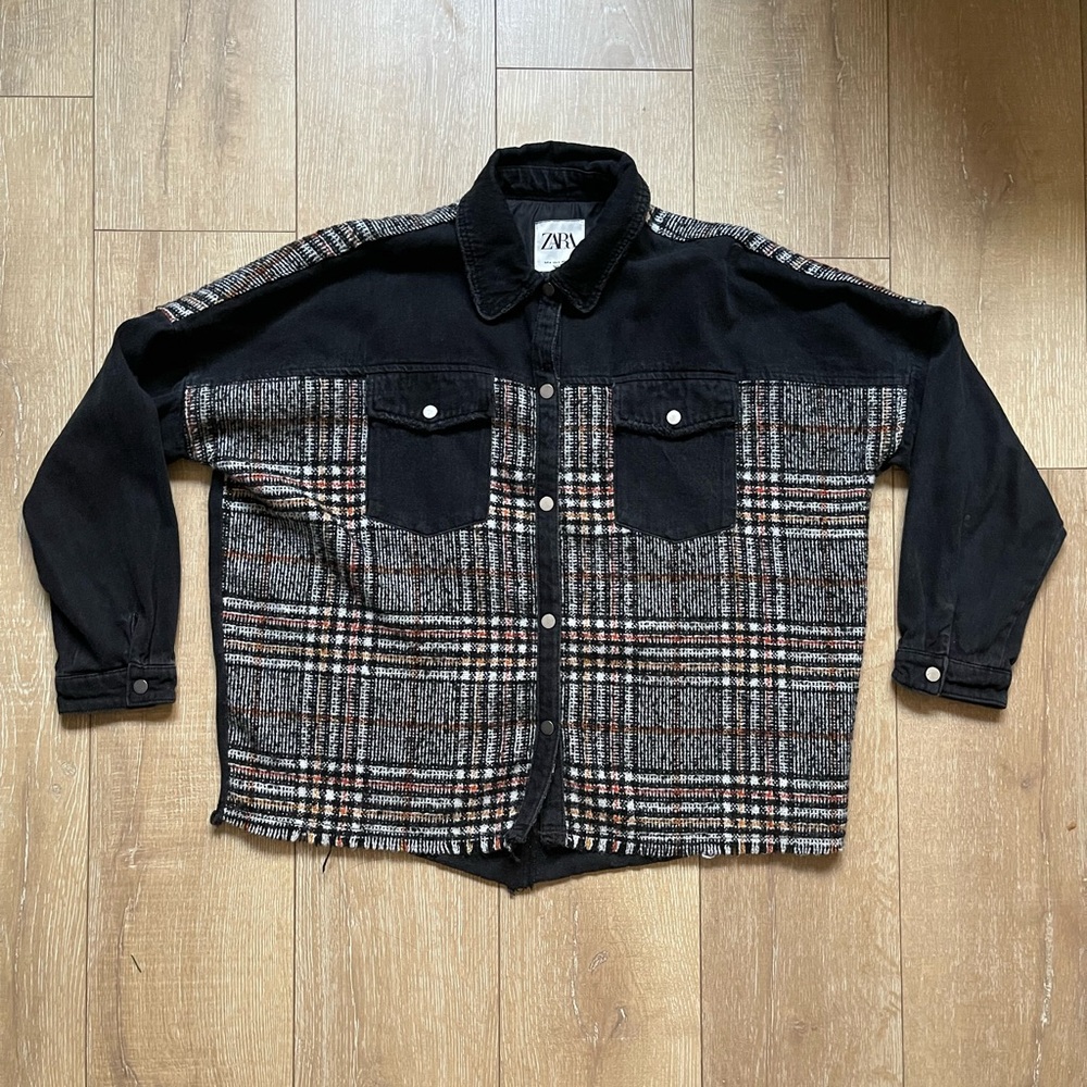 ZARA FLEECE/DENIM JACKET